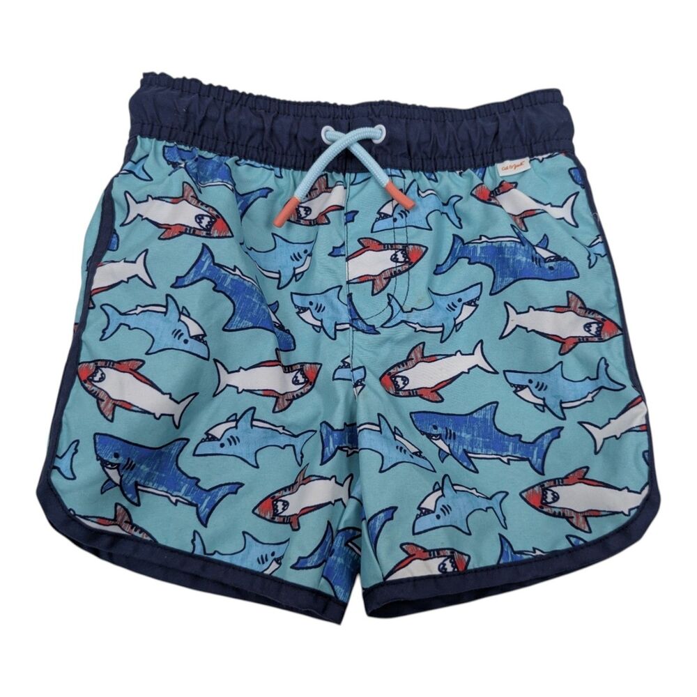 Baby Boys Toddler Shark‎ Print Swim Trunks - Cat & Jack 2T